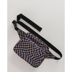 Baggu Fanny Pack // Indigo Trippy Checker